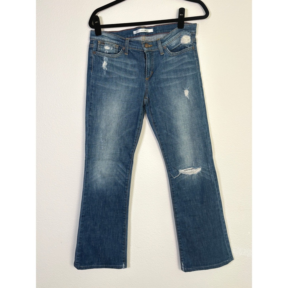 Joe's Jeans Provocateur Petite Bootcut Distressed Medium Wash Denim Size 28